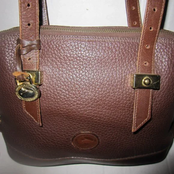 ❤️DOONEY & BOURKE AWL Brown Dual Shoulder Strap Bag Purse +Hangtag